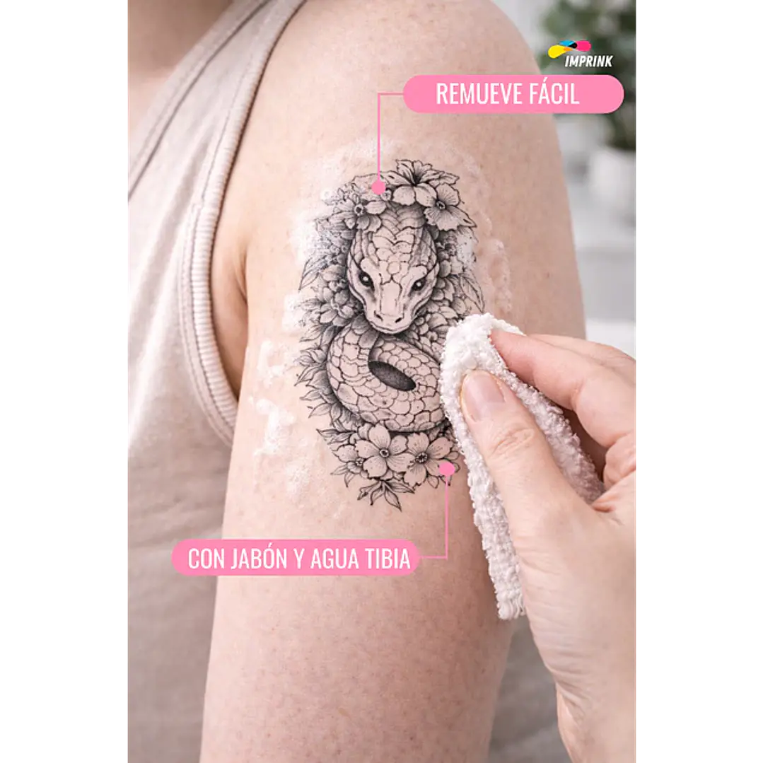 Tatuaje Temporal Imprimible Transparente A4/5 Hojas 6