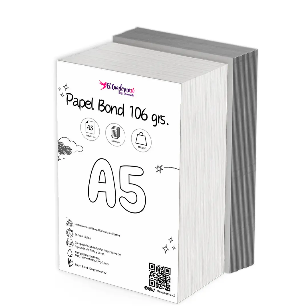 Pack Bond A5 Mil hojas 106grs + 20 Tapas Cartón Piedra 1.5mm – Pack por Mayor 2