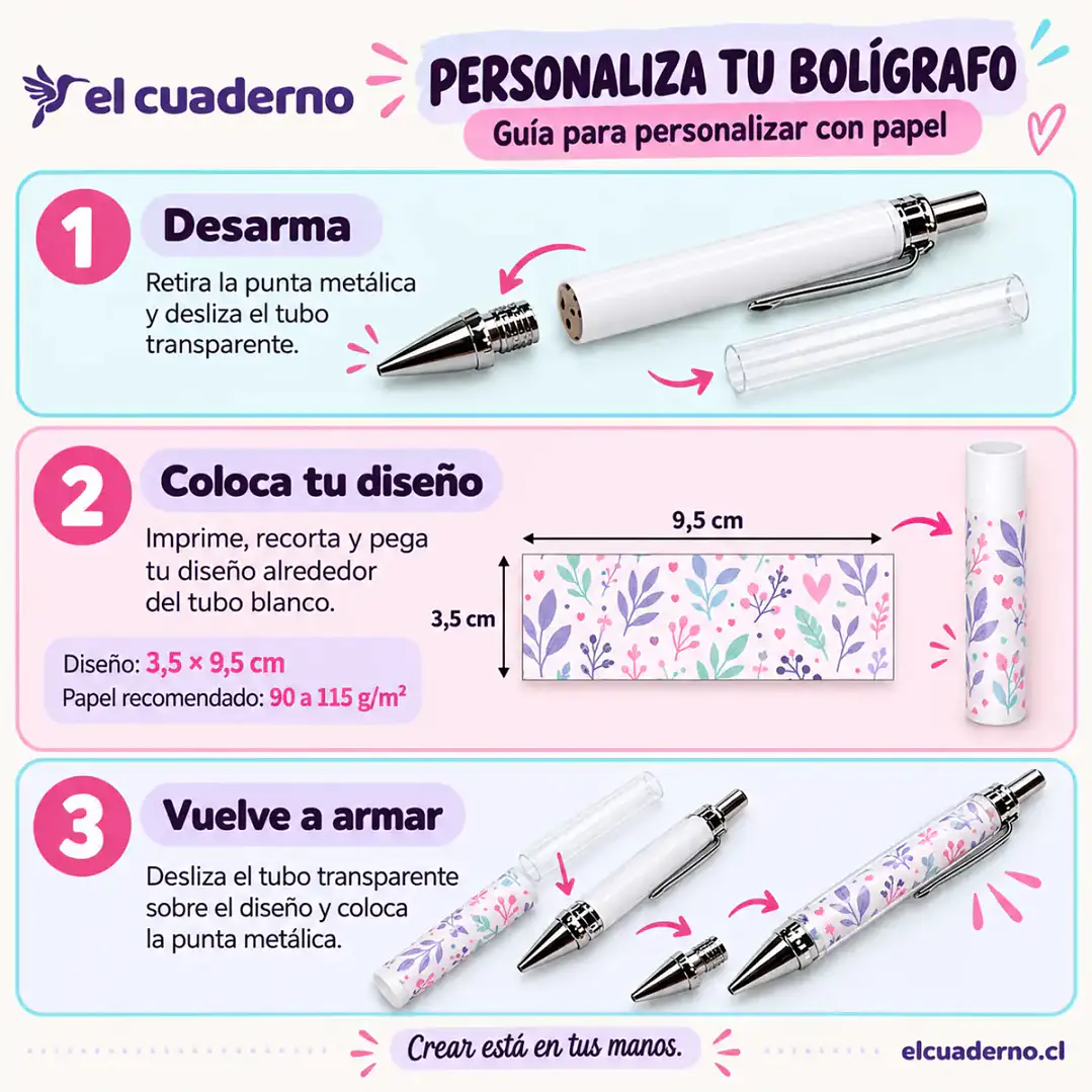 Bolígrafos Personalizables Tinta Azul + Bolsas Holográficas 3