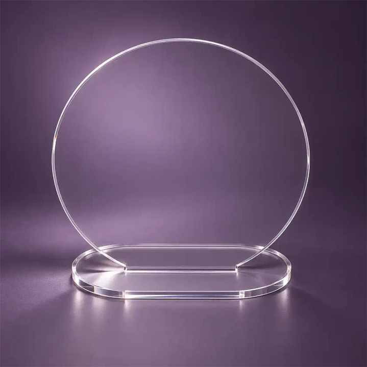 Galvano Redondo 10×10 cm con soporte - Personalizable | BANCO SOLIDO O TRANSPARENTE 4