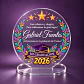Galvano Redondo 10×10 cm con soporte - Personalizable | BANCO SOLIDO O TRANSPARENTE - Miniatura 7