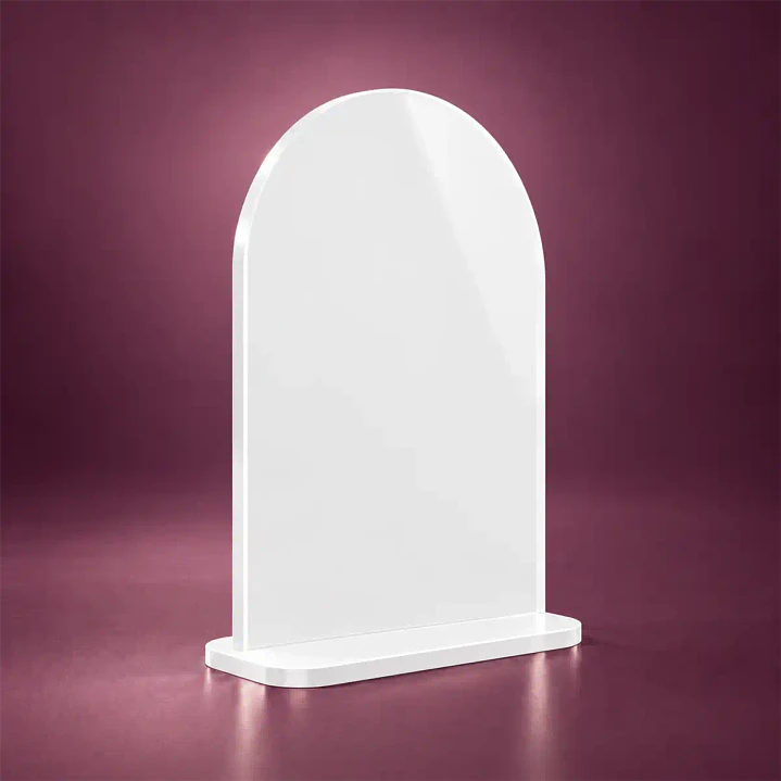 Gálbano Arco Con Base Acrílico - Personalizable  | BANCO SOLIDO O TRANSPARENTE 4