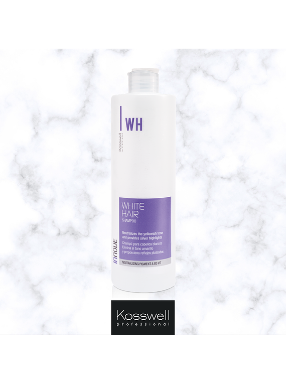 Kosswell White Hair 500 ML / Shampoo Matizador Violeta