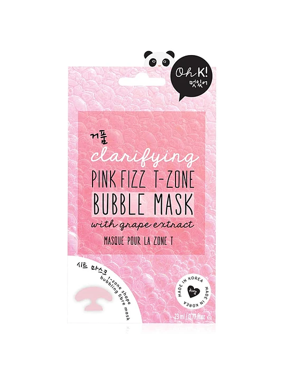 Oh K! Pink Fizz T-Zone Bubble Mask 14 GR / Mascara Zona T Limpieza