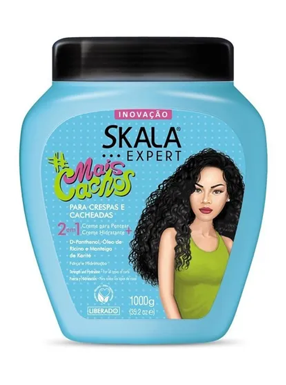 SKALA CREMA ACONDICIONADOR Y PEINAR 1 KG /  2 EN 1 FUERZA E HIDRATACION RIZOS Y ONDAS