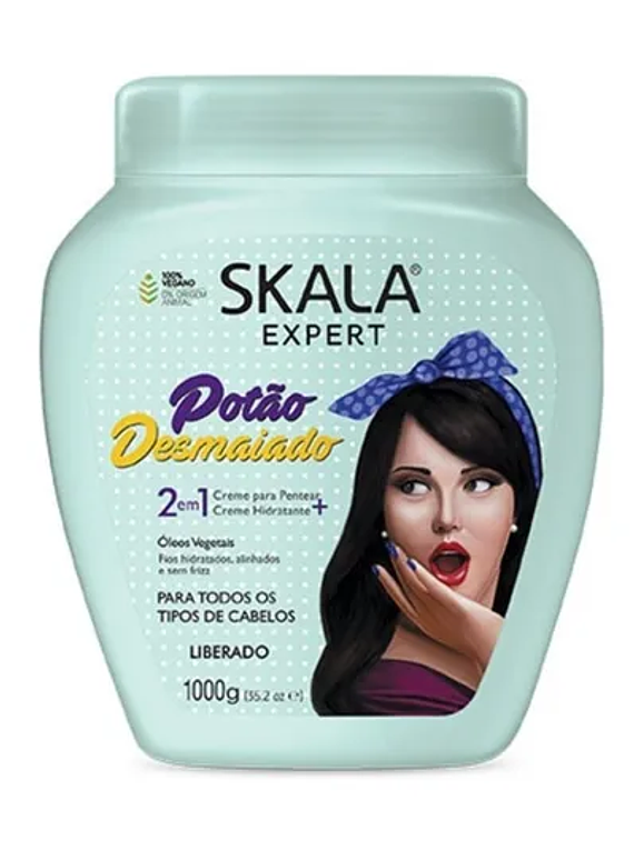 SKALA PATAO DESMAIADO 2 EN 1 CREMA ACONDICIONADOR Y PEINAR 1 KG / HIDRATACION Y ANTIFRIZZ CAPILAR