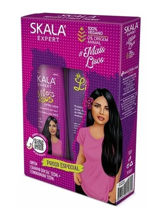 SKALA KIT MAIS LISOS SHAMPOO Y AOCNDICIONADOR 325 ML / EXTRA LISOS Y ANTIFRIZZ 