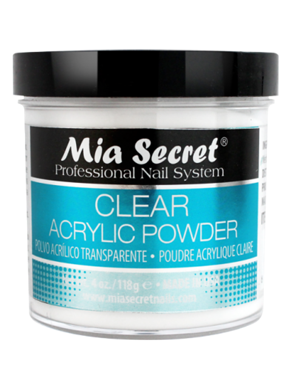 MIA SECRET ACRYLIC POWDER CLEAR 118 GR / POLVO ACRILICO TRASNPARENTE