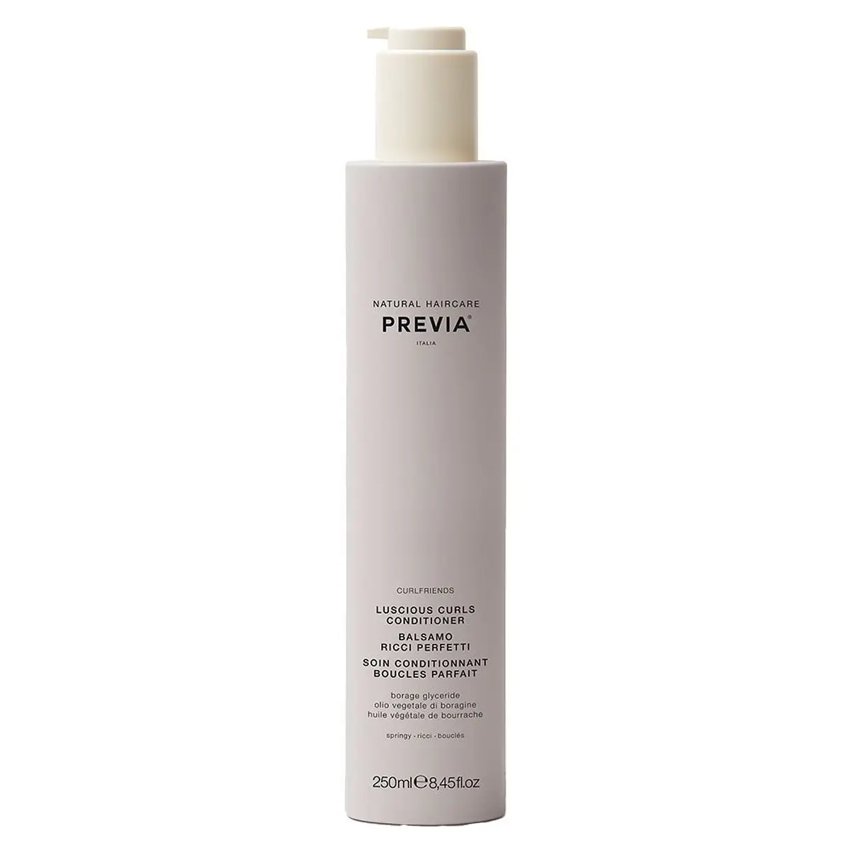PREVIA Curl Defining Fluid – Feuchtigkeitsspendende Lockenpflege, Vegan, 200 Ml