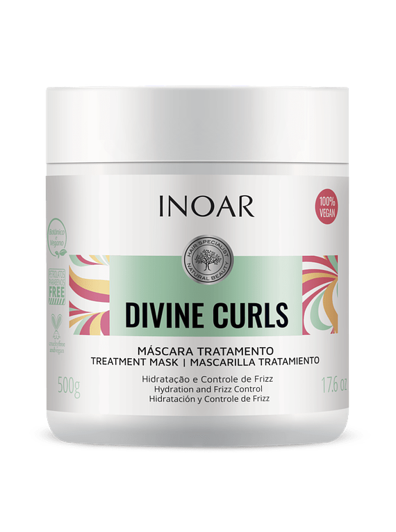 INOAR DIVINE CURLS MASCARILLA 500 G / HIDRATACION RIZOS Y ONDAS