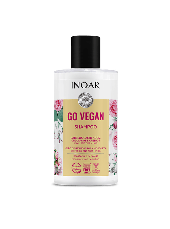 INOAR GO VEGAN SHAMPOO 300 ML/ RIZOS Y ONDAS