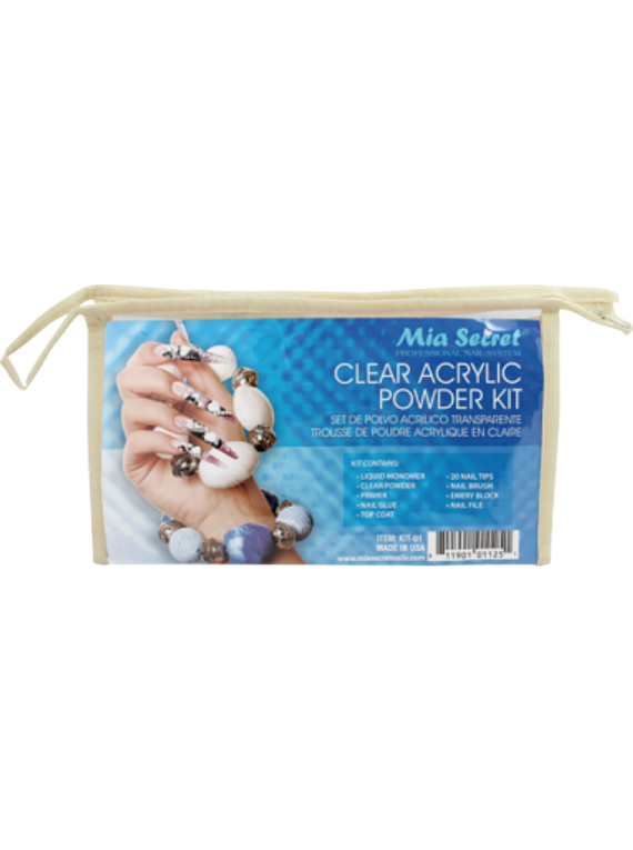 MIA SECRET CLEAR ACRYLIC POWDER KIT / UÑAS ACRILICAS