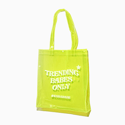 Bolsa - Neon Yellow Vinyl Tote Bag 