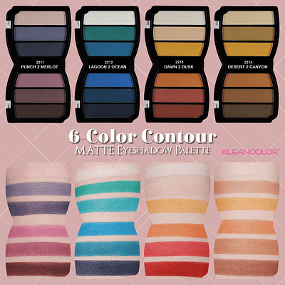 Sombra de ojos - 6 Color Contour Eyeshadow-Matte