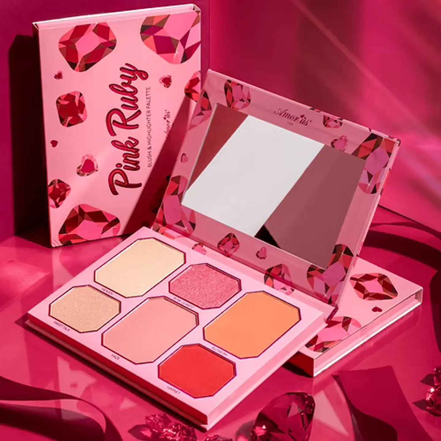 Pink Ruby – Blush & Highlighter Palette  1
