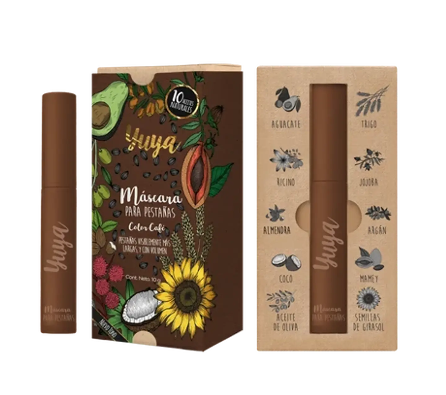 Máscara para Pestañas 10 Aceites Naturales · Café 2