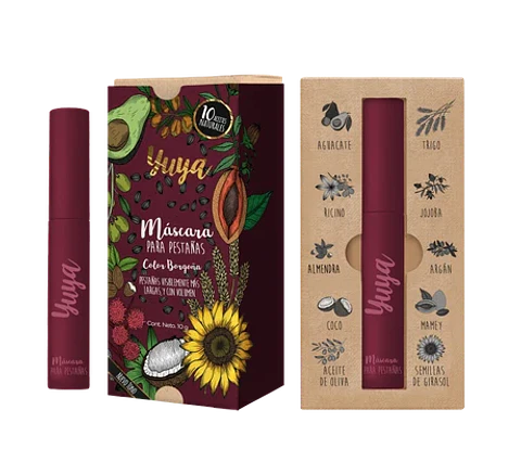 Máscara para Pestañas 10 Aceites Naturales · Borgoña