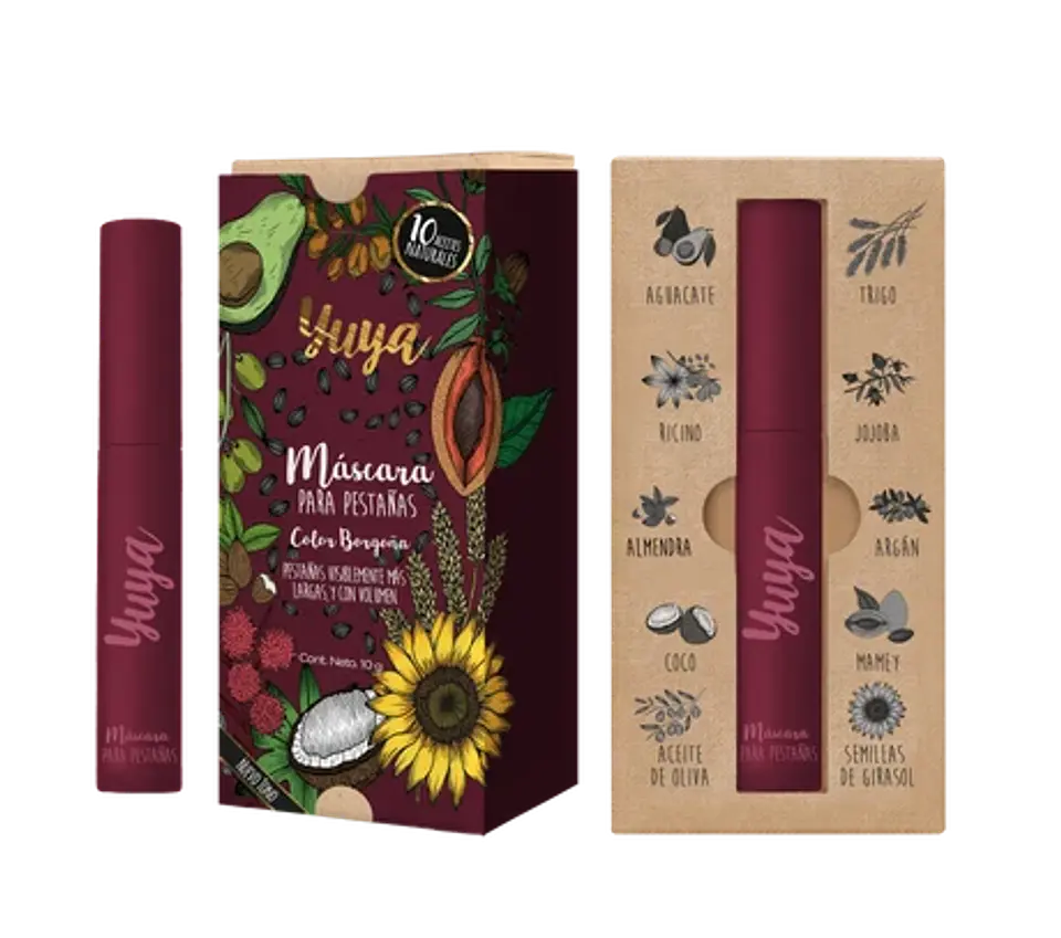 Máscara para Pestañas 10 Aceites Naturales · Borgoña 1