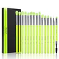 Neon Green 15 Pieces Eye Brush Set - Miniatura 4