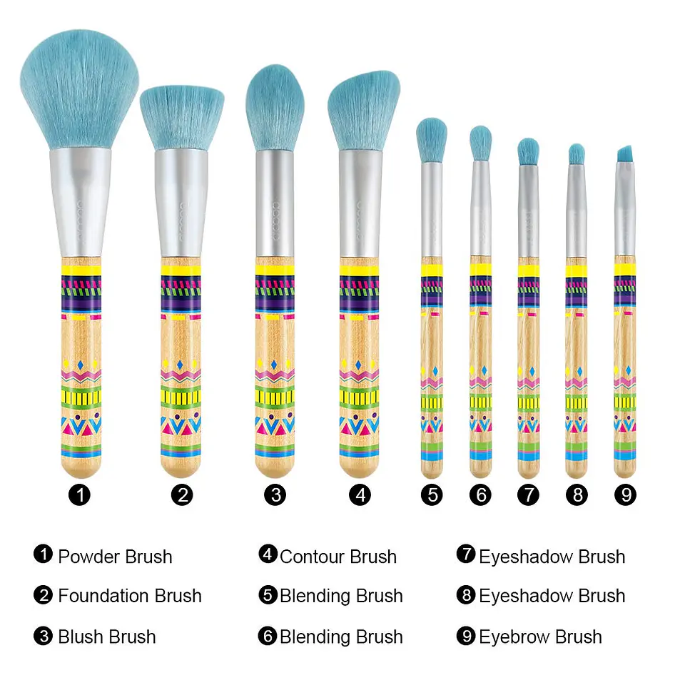 BOHO BAMBOO – Set de 9 Brochas 5