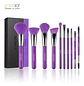 Neon Morado – 10 Pieces Makeup Brush Set - Miniatura 3
