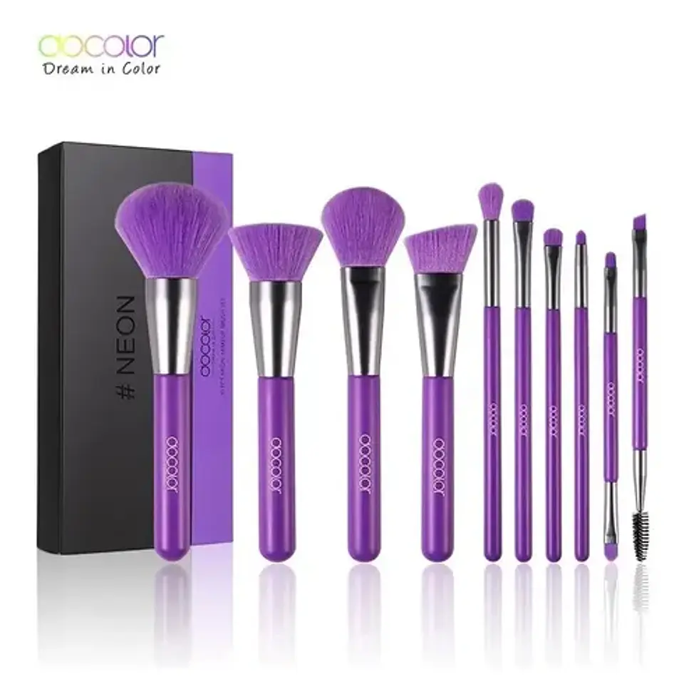 Neon Morado – 10 Pieces Makeup Brush Set 3