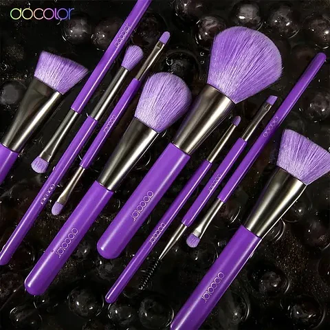 Neon Morado – 10 Pieces Makeup Brush Set