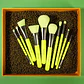 Neon Green – 10 Pieces Makeup Brush Set - Miniatura 1