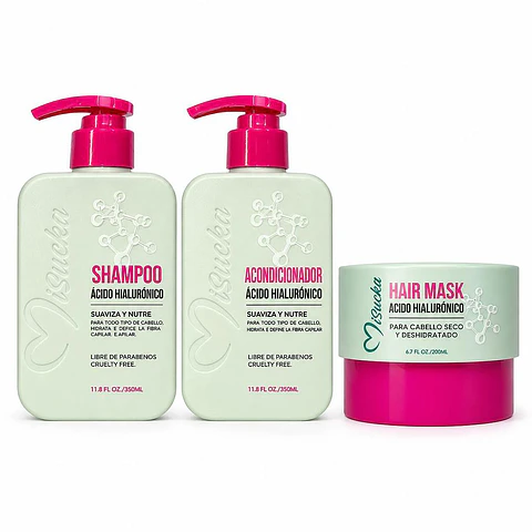 Ácido Hialurónico – Shampoo, Acondicionador y Hair Mask