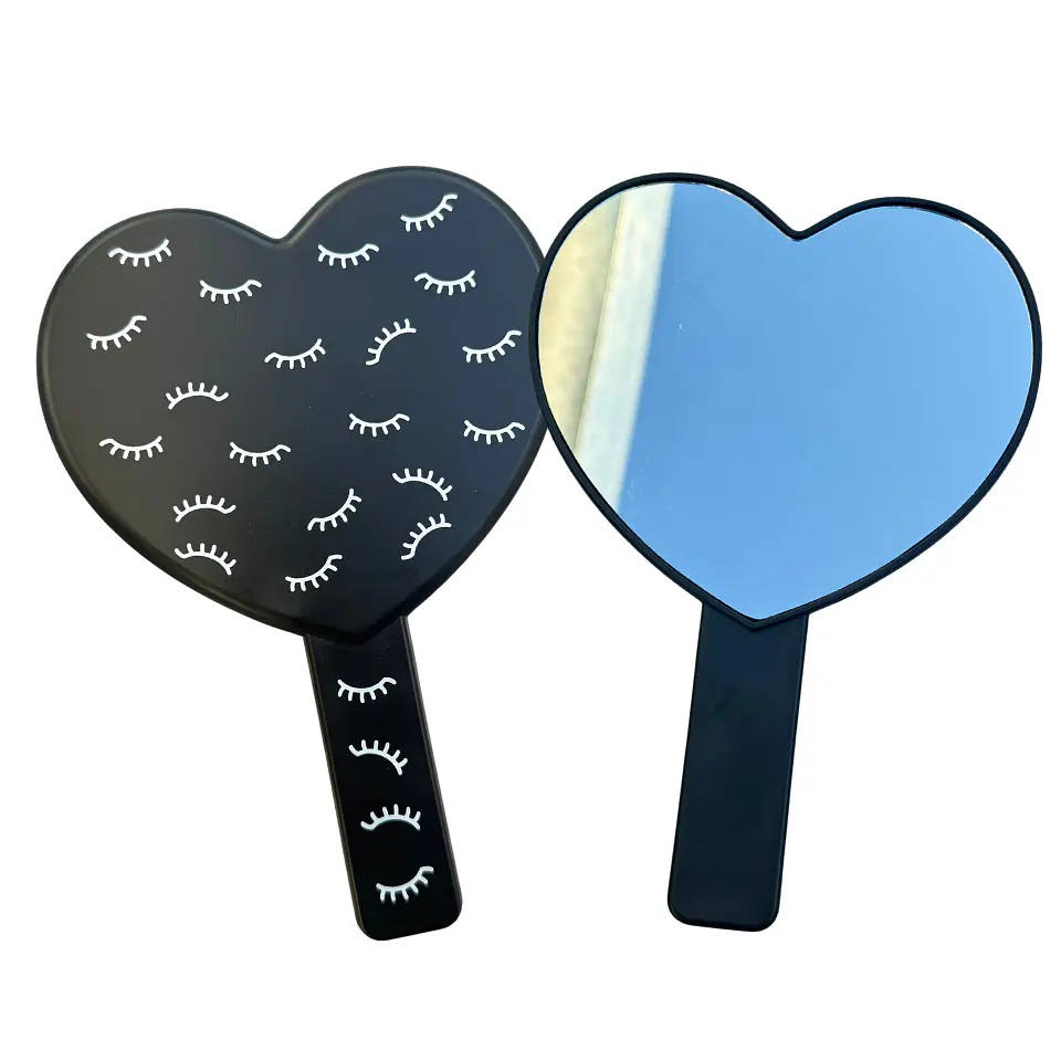 Espejo de Mano Heart Lashes – Diseño Corazón 1