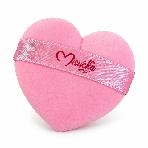 Borla para Polvos Misucka Beauty – Corazón Rosado
