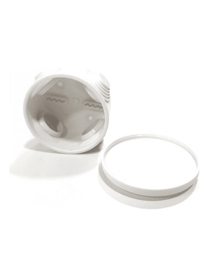 Caja Estanca 50x50mm Redonda Pvc Con Conos 2