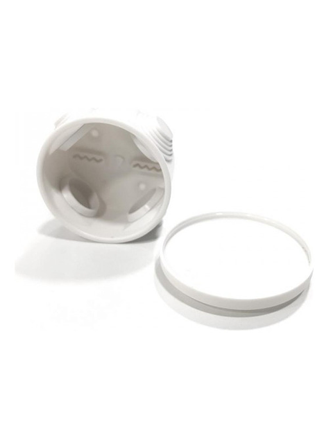 Caja Estanca 50x50mm Redonda Pvc Con Conos 2