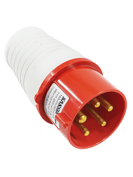 Enchufe Industrial Macho Volante 3p+n+t 16a 380v Ip44 6h 1