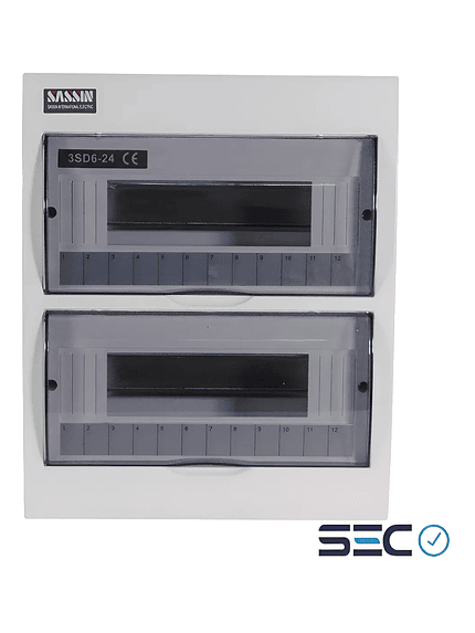 Tablero Plástico Sobreponer 24 Circuitos Certificado Sassin 3