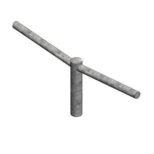 BRAZO DOBLE DE 500MM DE LARGO GALVANZADO