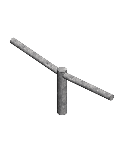 BRAZO DOBLE DE 500MM DE LARGO GALVANZADO 1