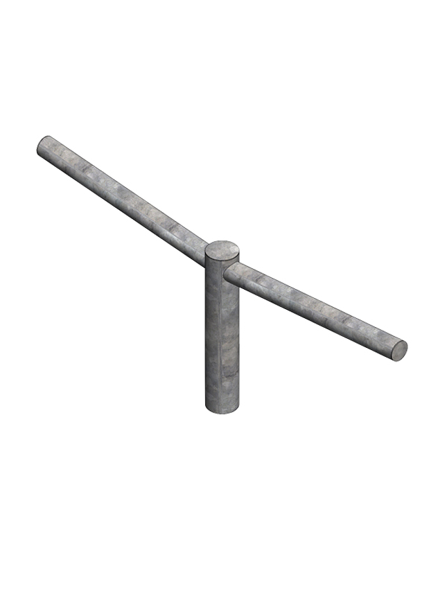 BRAZO DOBLE DE 500MM DE LARGO GALVANZADO 1