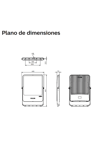 PROYECTOR LED PHILIPS 48000LM LUZ FRIA 400W  2