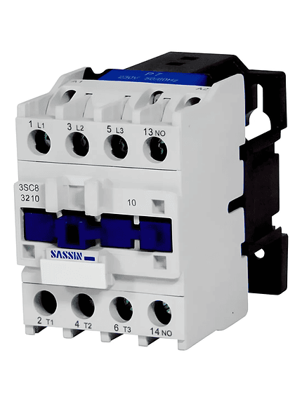 Contactor Trifásico 32a Ac3 1na Bobina 220v Ac 3sc8-3210 Sassin 1