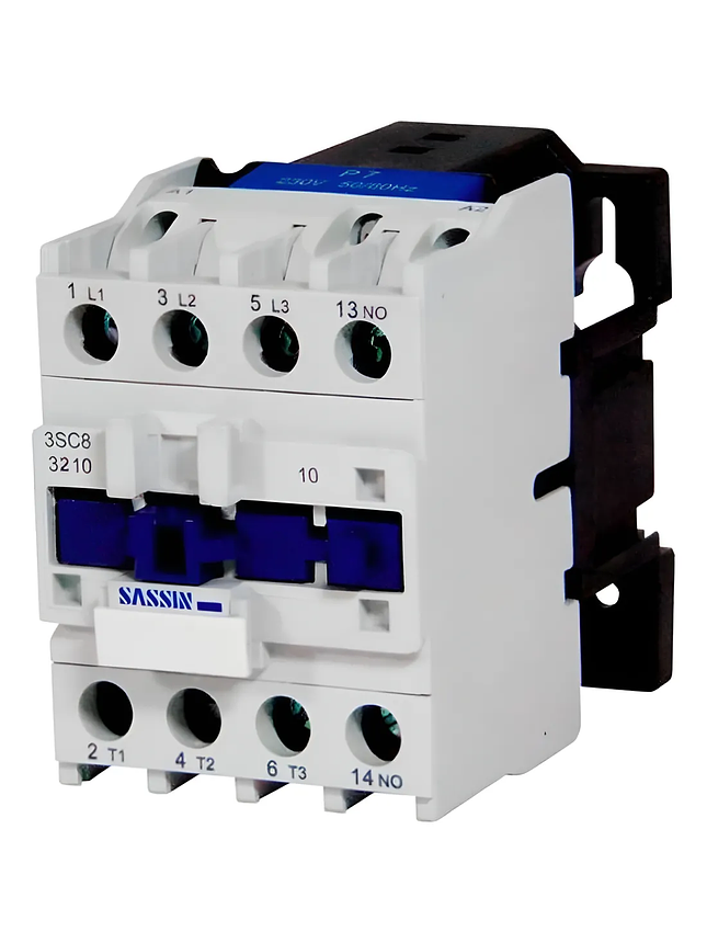 Contactor Trifásico 32a Ac3 1na Bobina 220v Ac 3sc8-3210 Sassin 1