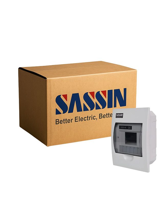 Embalaje Tablero Plástico Embutir De 6 Mod Certificado Sassin 10Und 1