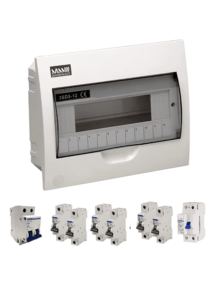 Pack Tablero Eléctrico 12 Modulo + Interruptor + Diferencial 1