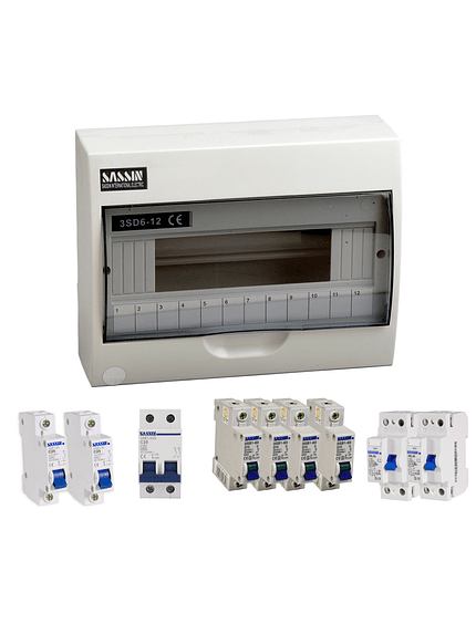 Pack Tablero Eléctrico 12 Modulo + Interruptor + Diferencial 2