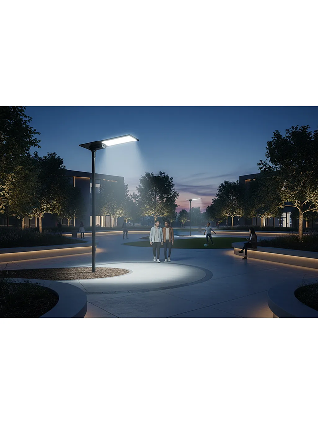 Luminaria Ap Wing Led Solar 80w 13800lm 2700k Ip65 Aluminio 6