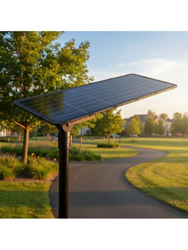 Luminaria Ap Wing Led Solar 80w 13800lm 2700k Ip65 Aluminio 7