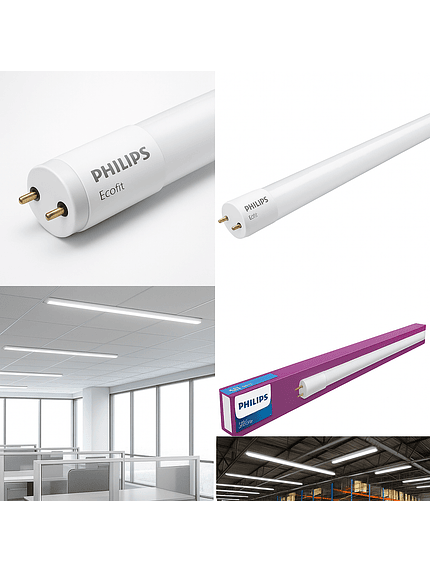 Tubo Led 16w T8 Luz Fria 1.20cm 1 Polo Philips 2