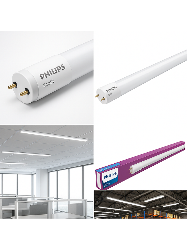 Tubo Led 16w T8 Luz Fria 1.20cm 1 Polo Philips 2