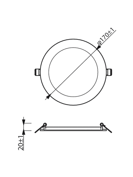 FOCO PANEL LED EMB CIRCULAR 12W 3000K 900LM PHILIPS 3