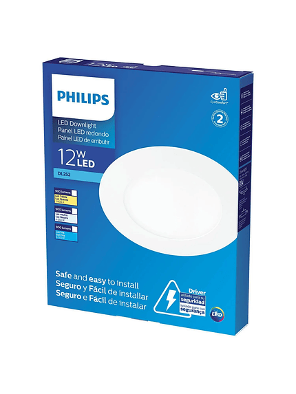 FOCO PANEL LED EMB CIRCULAR 12W 3000K 900LM PHILIPS 1